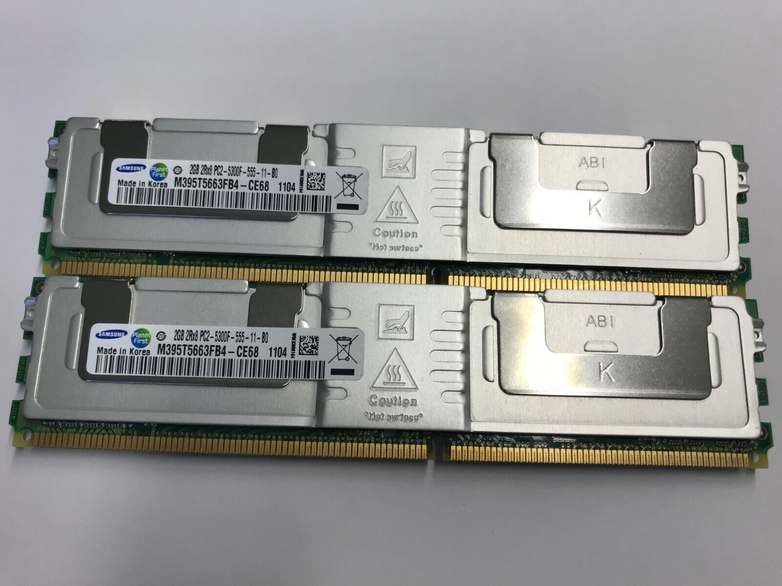 4GB 398707-051 HP Kit 2x 2GB DDR2 667mhz PC2-5300F 2Rx4 ECC Server RAM