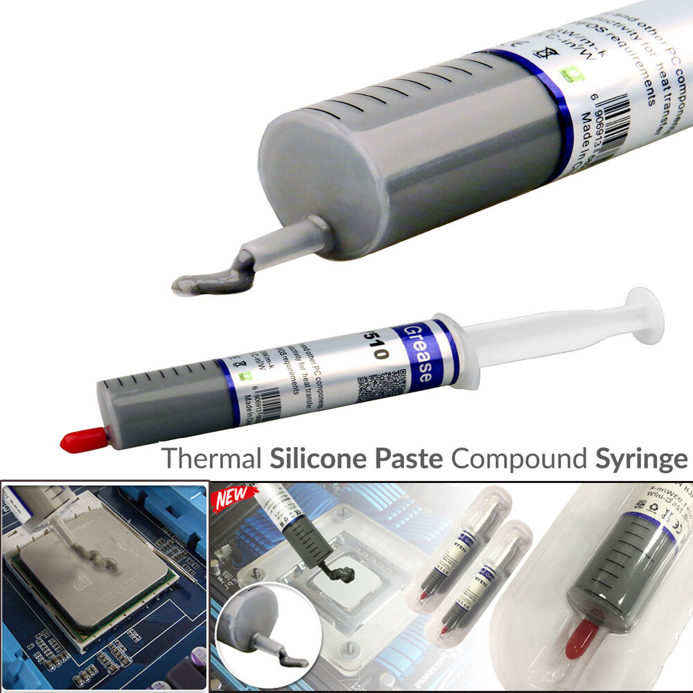 Silicone Thermal Heatsink Compound Cooling Paste Grease Syringe for PC Processor