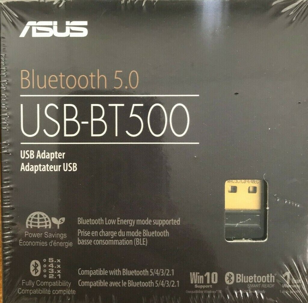 ASUS - USB-BT500 - Bluetooth 5.0 Smart Ready USB Adapter - Black