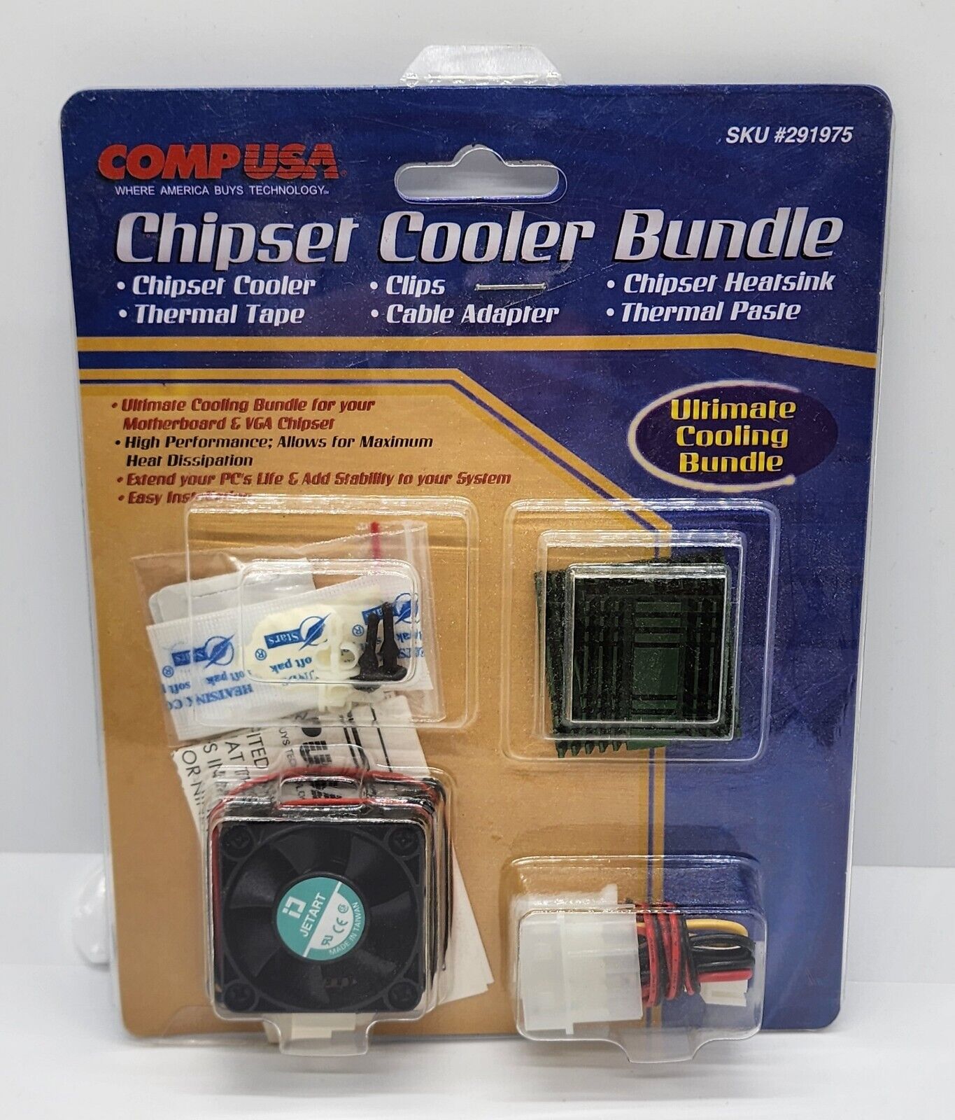 Brand New COMPUSA Chipset Cooler Bundle For Mother Oars And VGA Chipset #291975