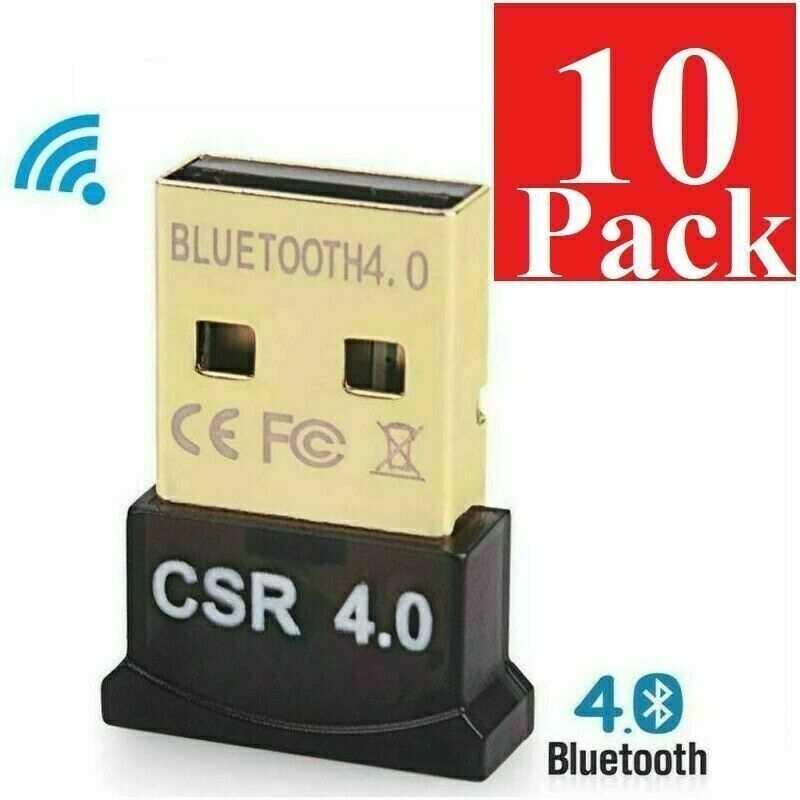 LOT 10 Mini USB Bluetooth Adapter CSR Dual Mode Receiver Windows 10/8/7/XP V4.0