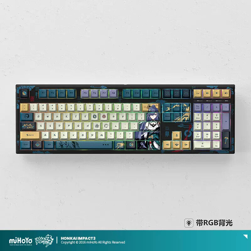 Official miHoYo Honkai Impact 3 Fu Hua RGB Backlit Mechanical keyboard Keycaps