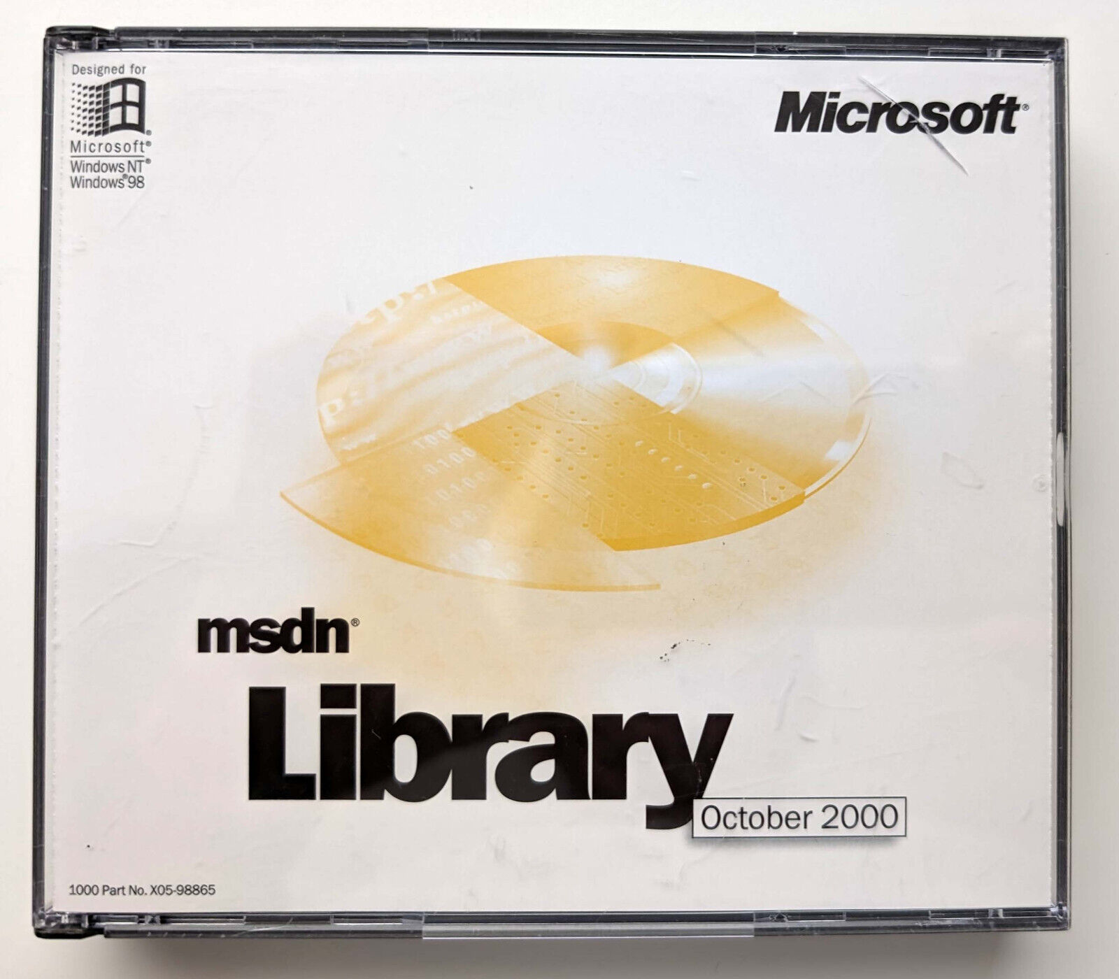 Original RARE VINTAGE Microsoft MSDN Subscriptions Library October 2000 w/CASE