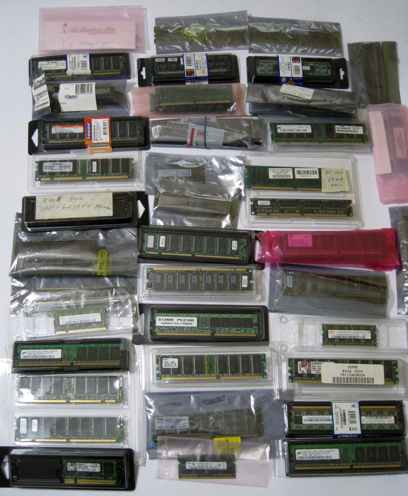 Huge Lot Of VINTAGE Computer PC & Printer MEMORY STICKS Various Makes And Values