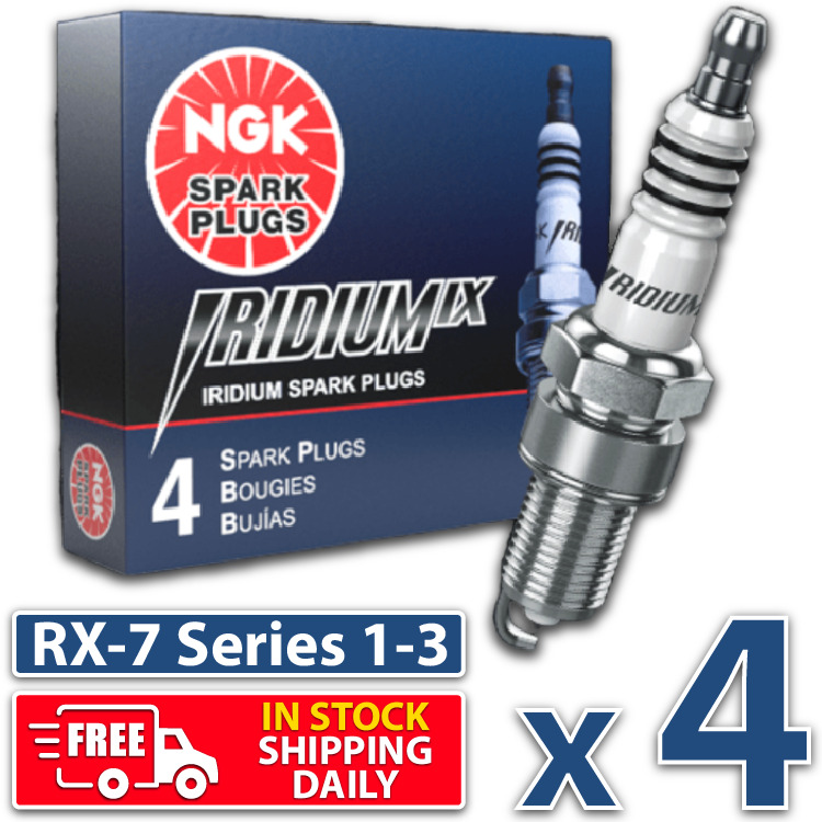 4 x Iridium IX Spark Plugs for Mazda RX-7 Series 1 2 3 1.1L 12A Wankel Rotary