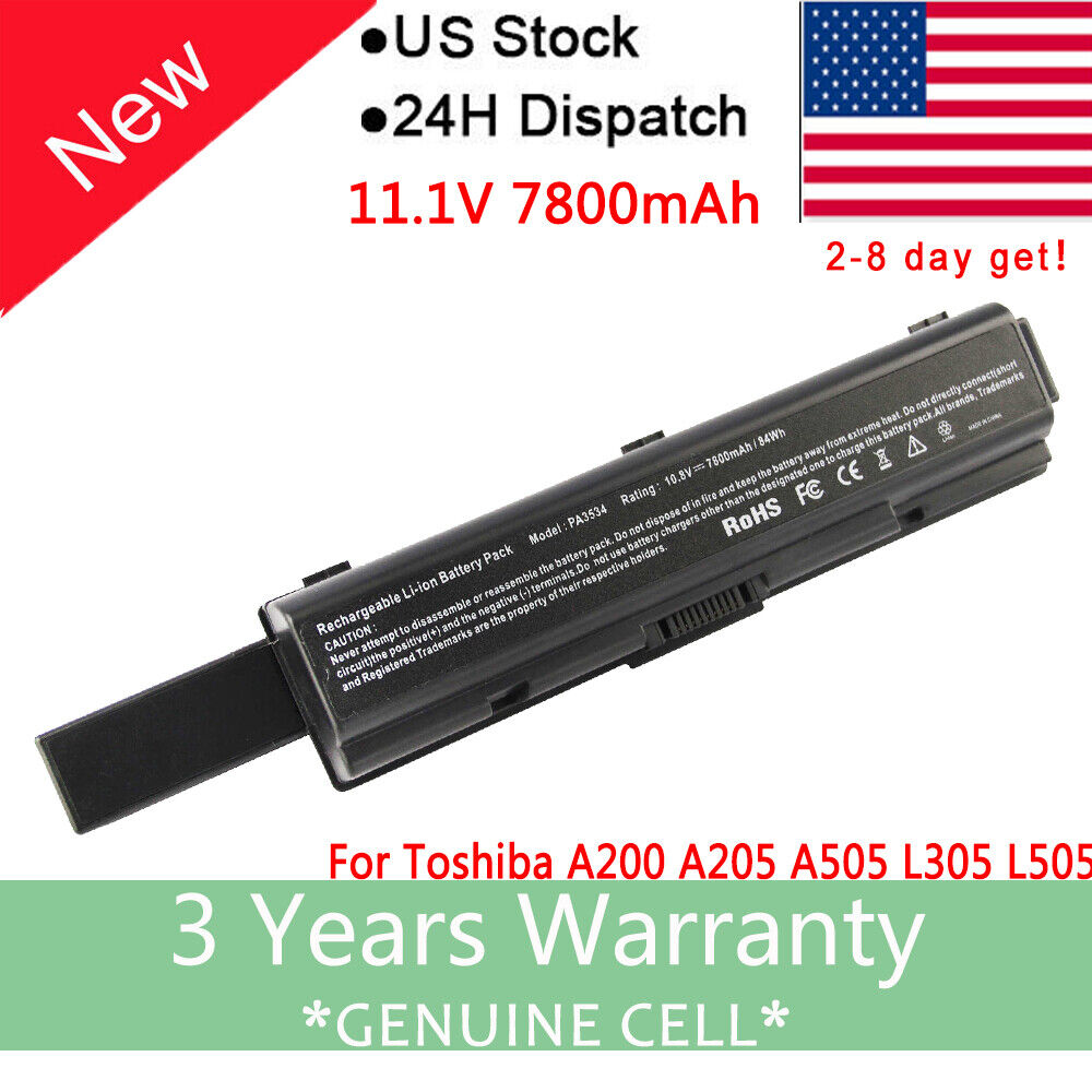 Battery for Toshiba Satellite A205-S5804 A505-S6980 L305-S5955 A305-S6905 L200 F