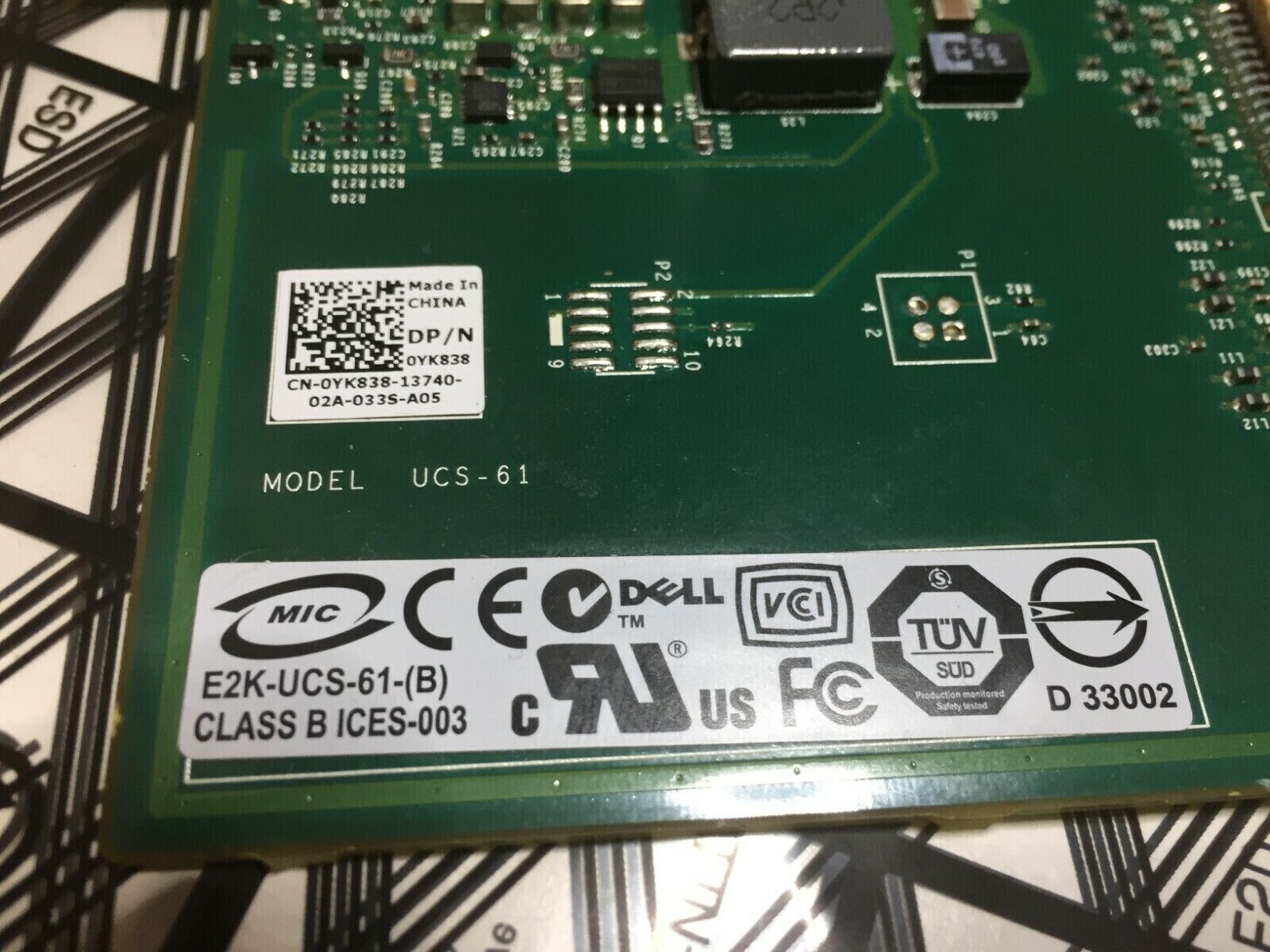 Dell PowerEdge SAS 6IR 6/iR UCS-61 E2K-UCS-61 YK838 PCIe Card 