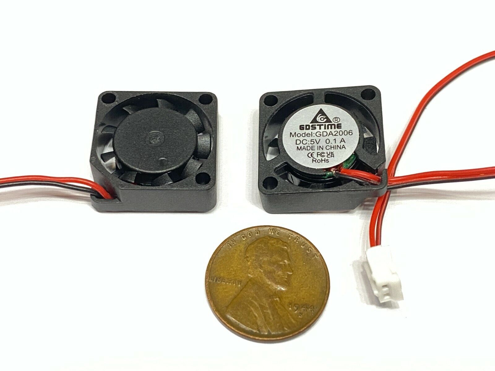 2 Pieces 2006 micro Small 5V DC Cooling Fan 20mm 6mm 2 Pin Mini axial 2cm