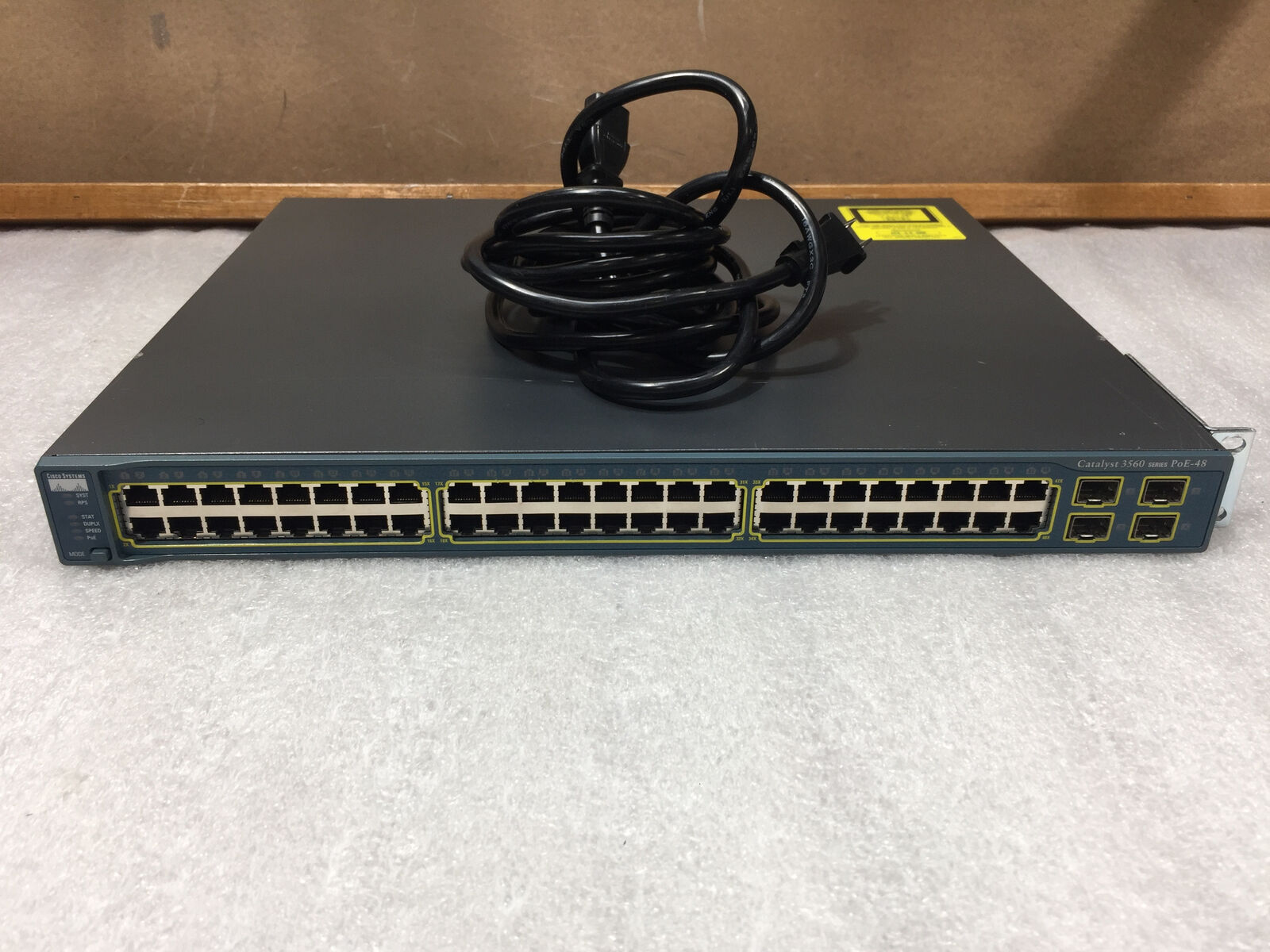 Cisco Catalyst WS-C3560-48PS-S 48 Port PoE Ethernet Switch w/ 4x SFP