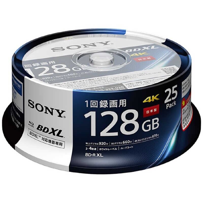 SONY Blu-ray Disc 25packs BD-R XL 128GB for Video1-4x 25BNR4VAPP4 NEW F/S