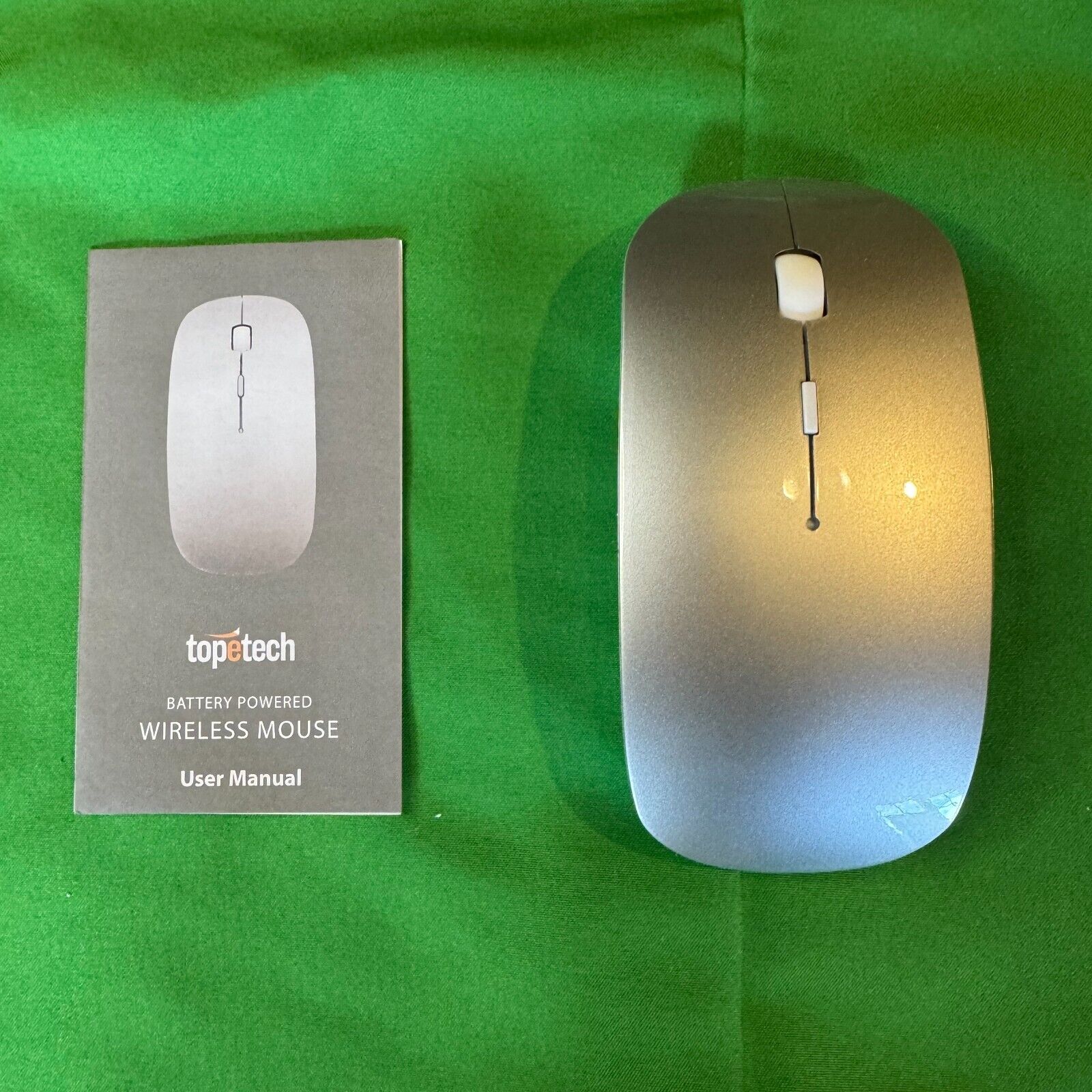 Sleek Portable Wireless Mouse - Bluetooth - Battery Powered - Computer & Tablet