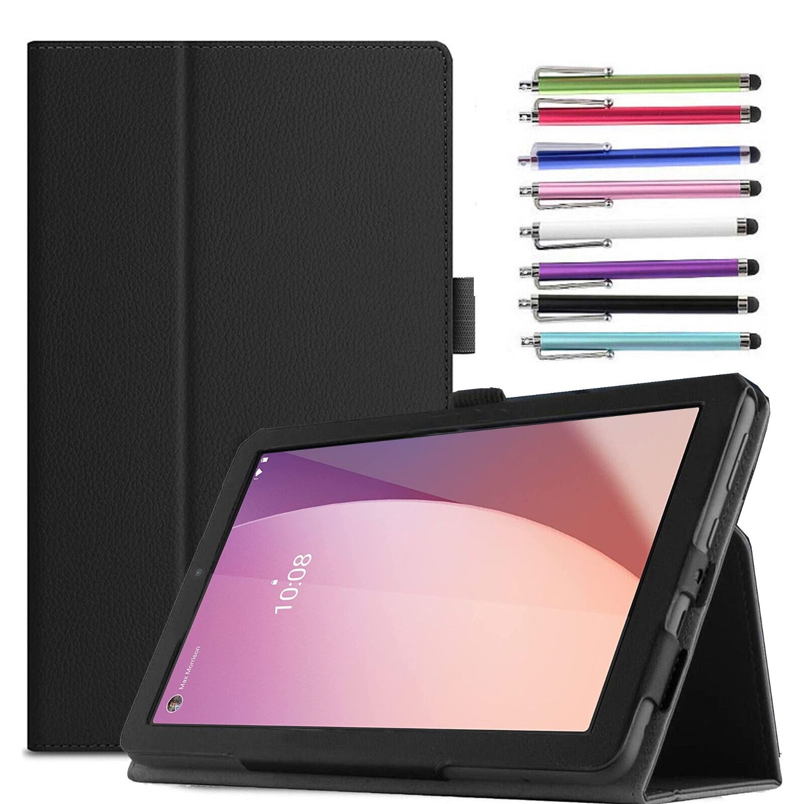 Magnetic PU Leather Folio Case for Lenovo Tab M8 (4th Gen) TB300