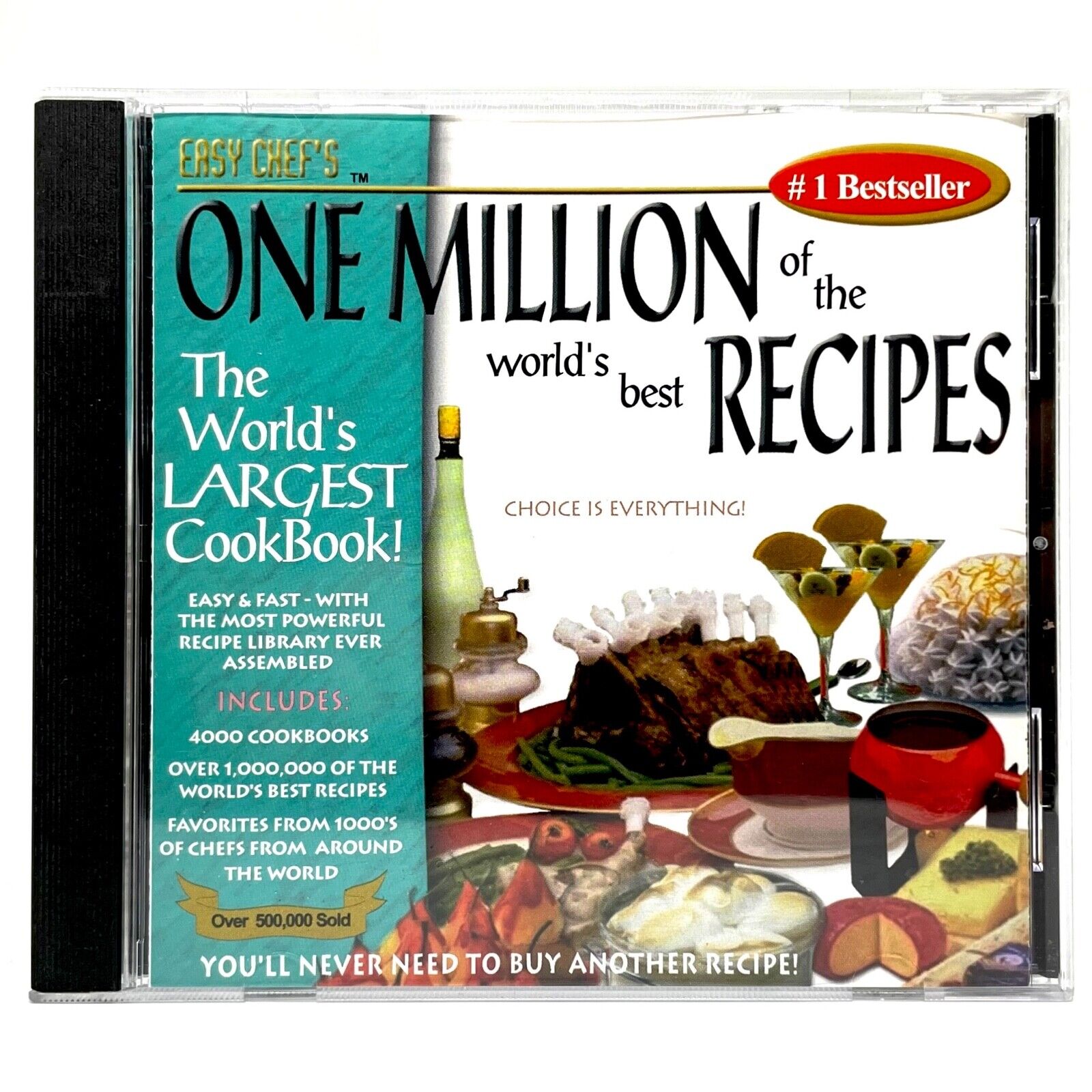 Easy Chef\'s One Million of the World\'s Best Recipes CD-ROM PC for Windows 3.1