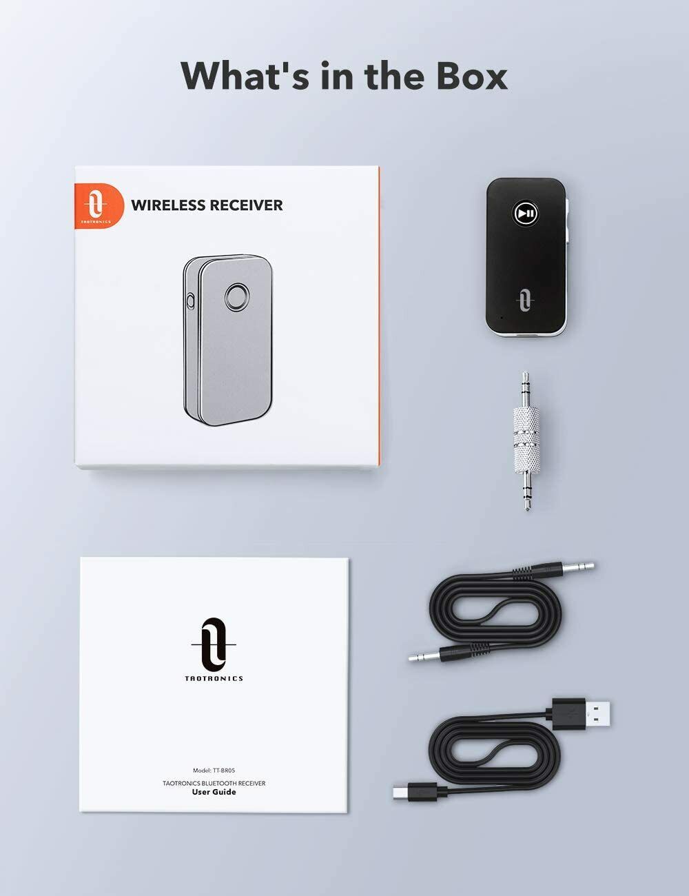 TaoTronics TT-BR05 Bluetooth Receiver/Car Kit, Portable Wireless Audio Adapter