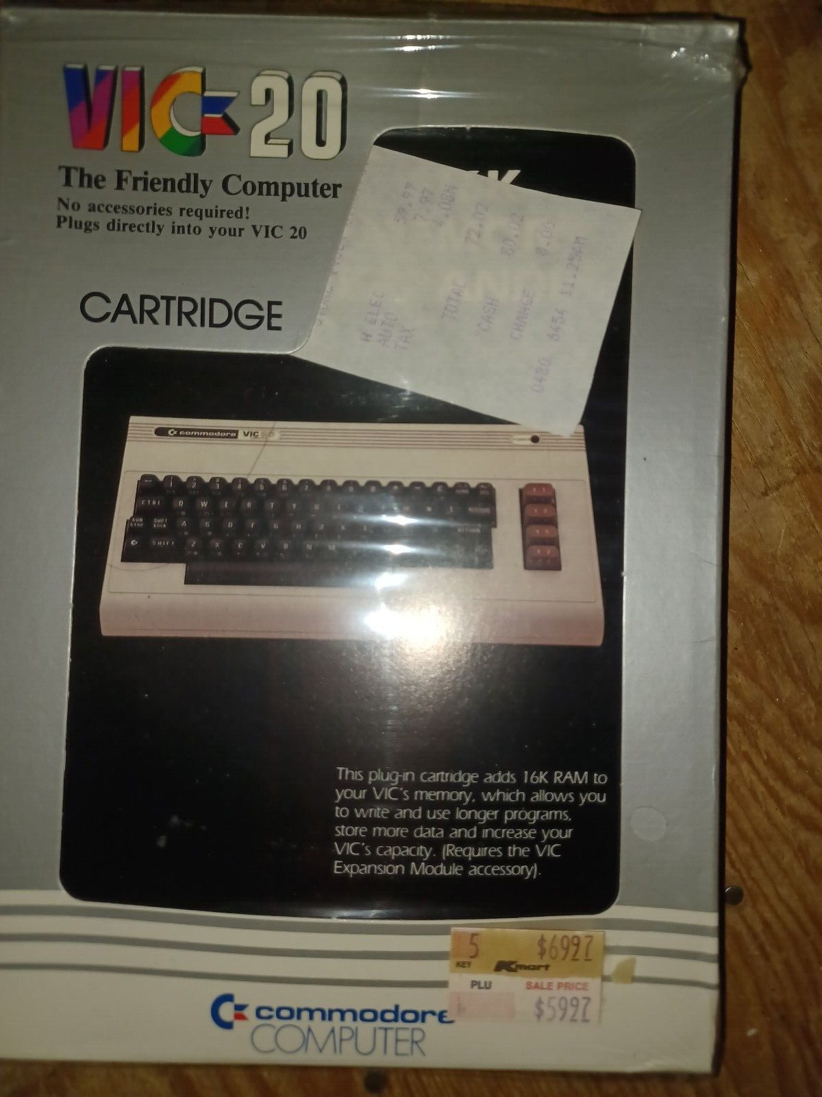 RARE Commodore VIC 20 16K VIC 1111 cartridge MIB