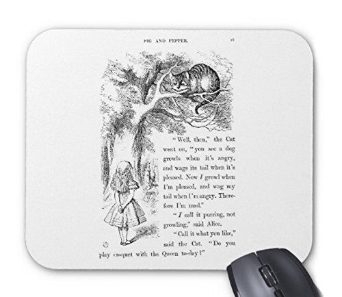 A squirrel in wonderland cheshire cat and squirrel mouse pad photo pad asquirrel