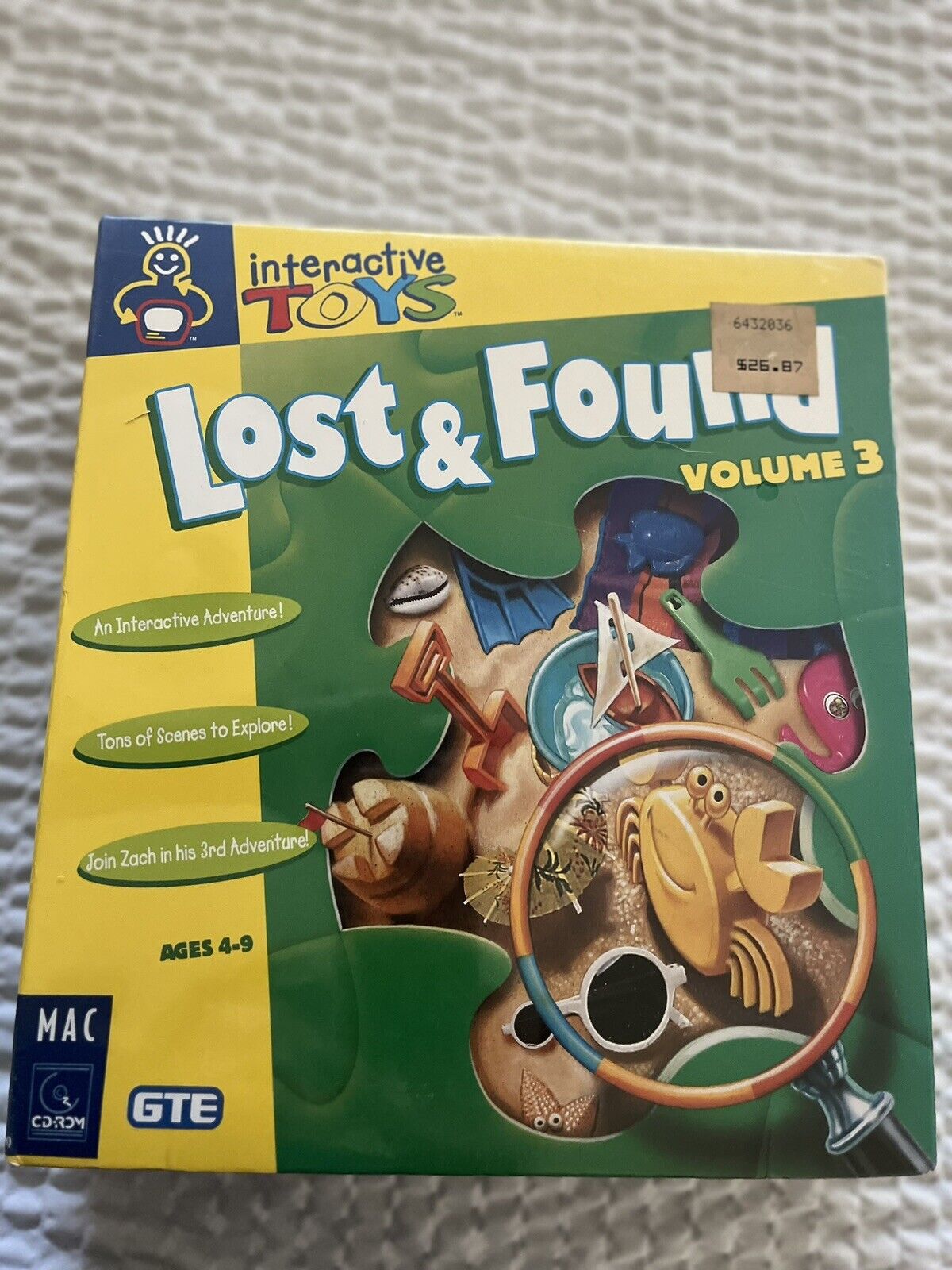 Vintage 1994 GTE Interactive Toys LOST & FOUND CD-Rom Volume 3 NEW SEALED