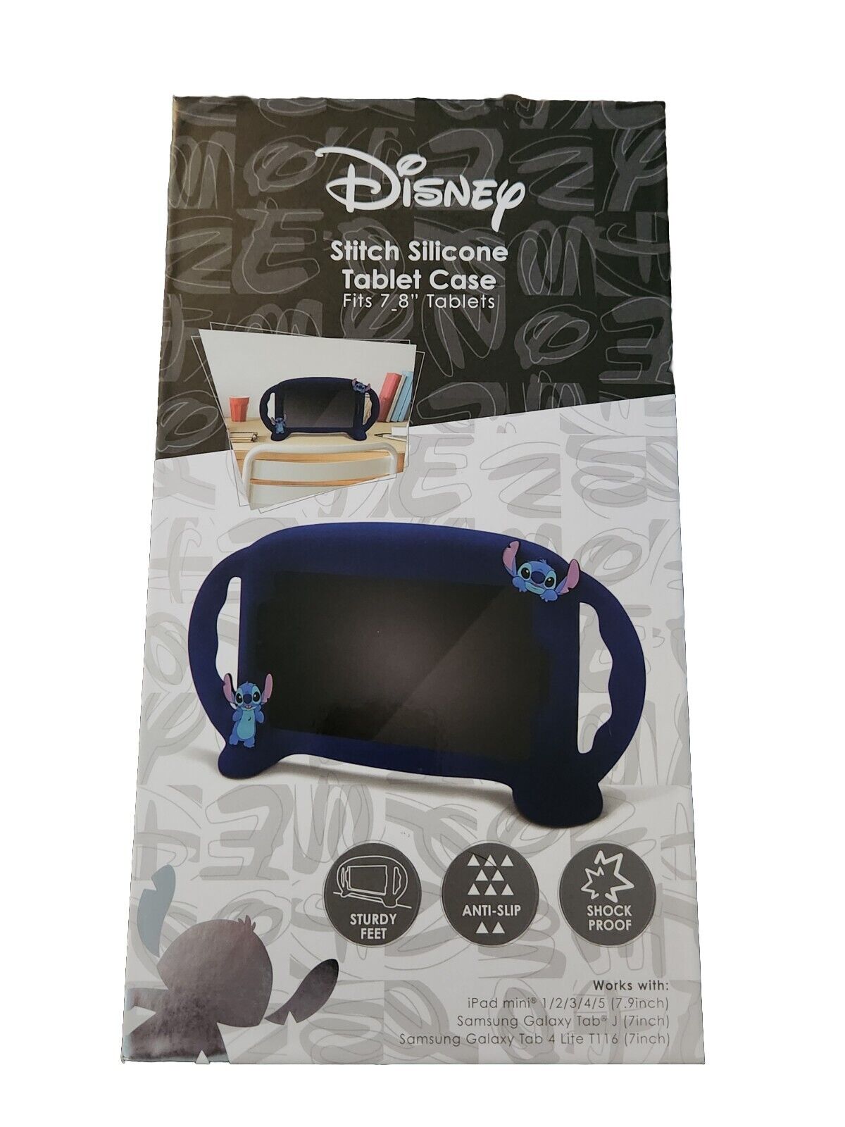 New Sealed Disney Stitch Silicone Tablet Case Fits 7-8” Tablet. iPad Mini