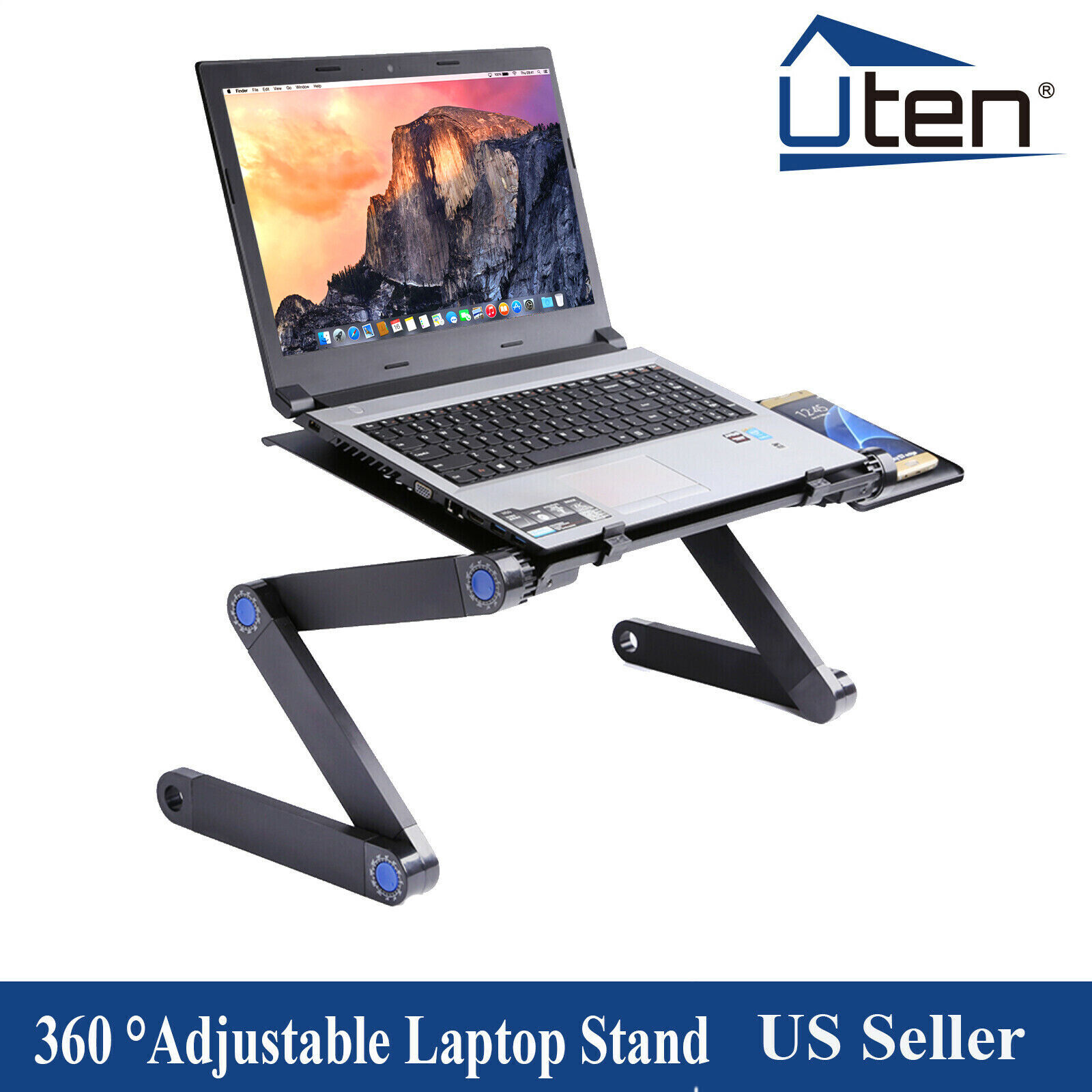 360° Adjustable Laptop Stand Folding Laptop desk Sofa Table Bed Notebook w/Tray