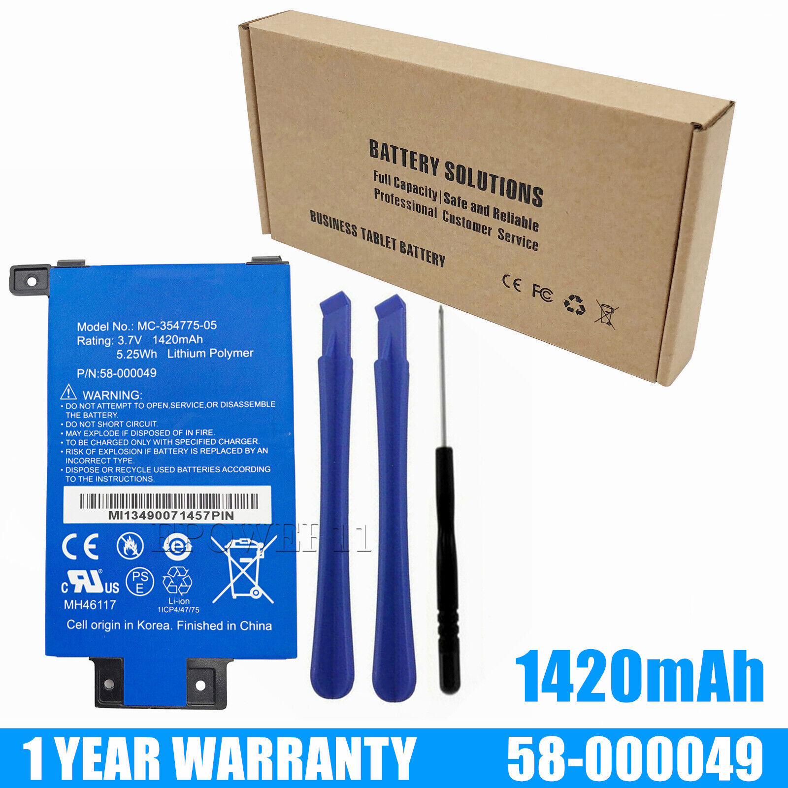 OEM Battery 58-000049 MC-354475-05 For Amazon Kindle PaperWhite 2nd 3rd Gen 6\