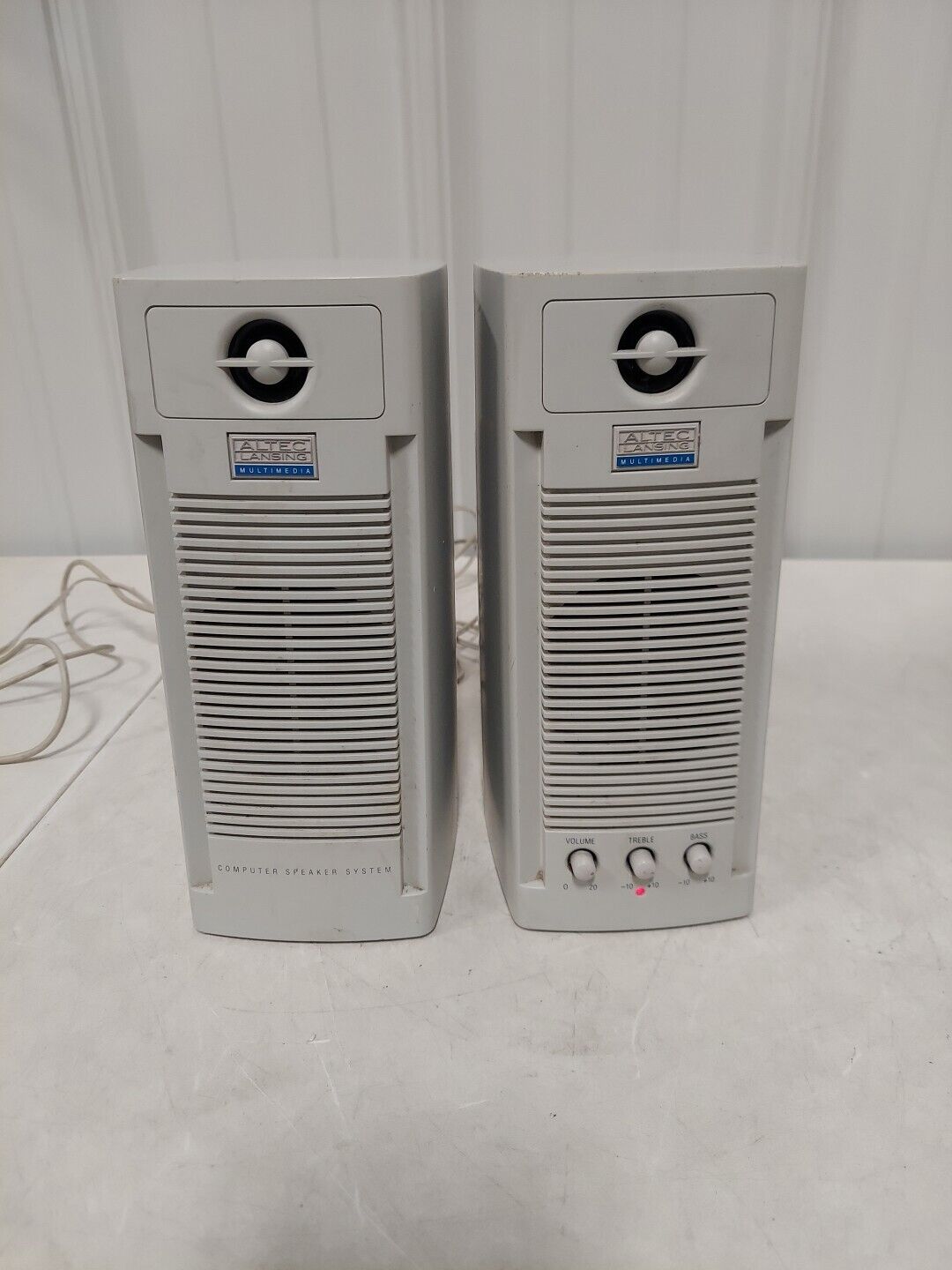 Altec Lansing ACS40 Multimedia Computer Speakers w/Power Supply TESTED #1865