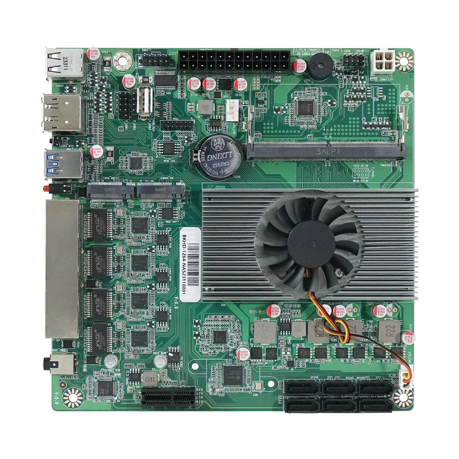 N100 Industrial Motherboard NAS  Low Power Processor 4x2.5G i226 Network M.2