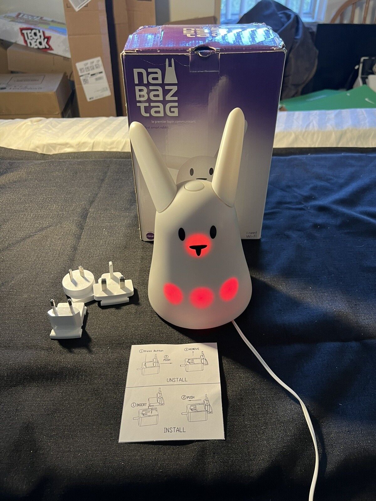 Rare NABAZTAG Smart Rabbit Violet First Generation IOT device with original box