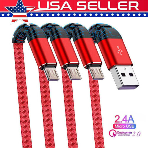Heavy Duty Micro USB Fast Charger Charging Cable Cord For Samsung Android HTC LG