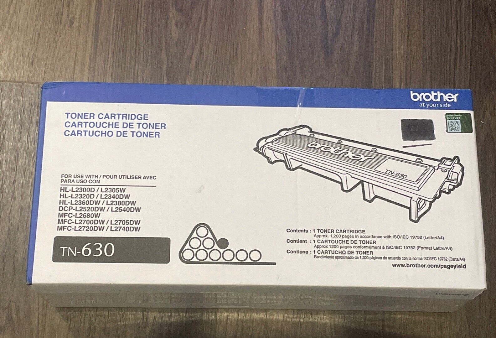 Authentic OEM BROTHER TN-630 black toner cartridge NEW OPEN BOX