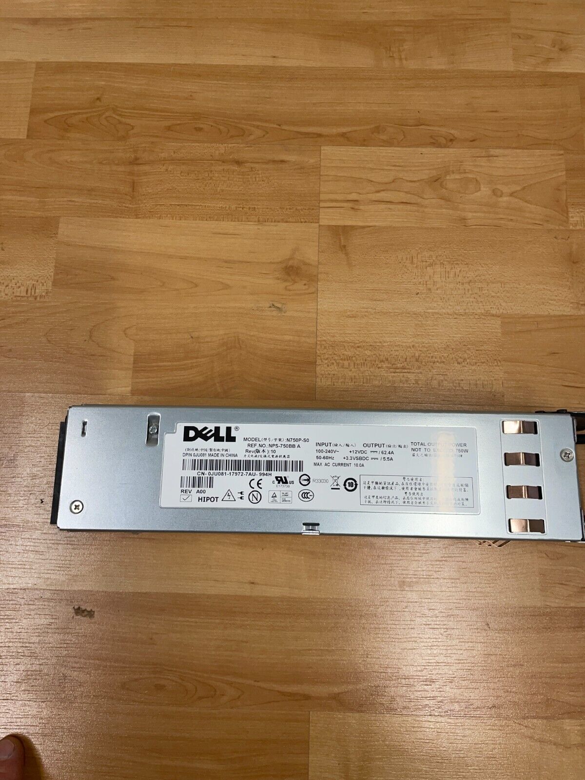 GENUINE Dell X404H Y8132 Power Supply N750P-S0 NPS-750BB A 750W