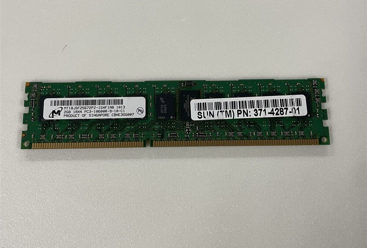 Sun 371-4287 2GB PC3-10600 DDR3-1333MHz Memory Micron MT18JSF25672PZ-1G4FAB