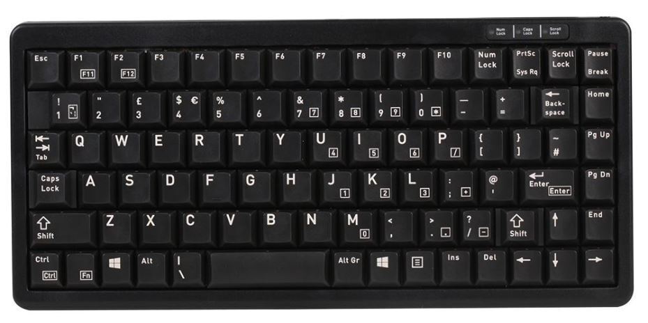 CHERRY - CHERRY G84-4100 Compact Keyboard Corded, USB / PS/2 Black