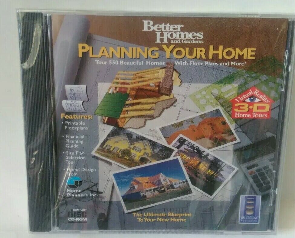 Better Homes and Gardens - Planning Your Home CD-ROM 1995 - 1997 NEW