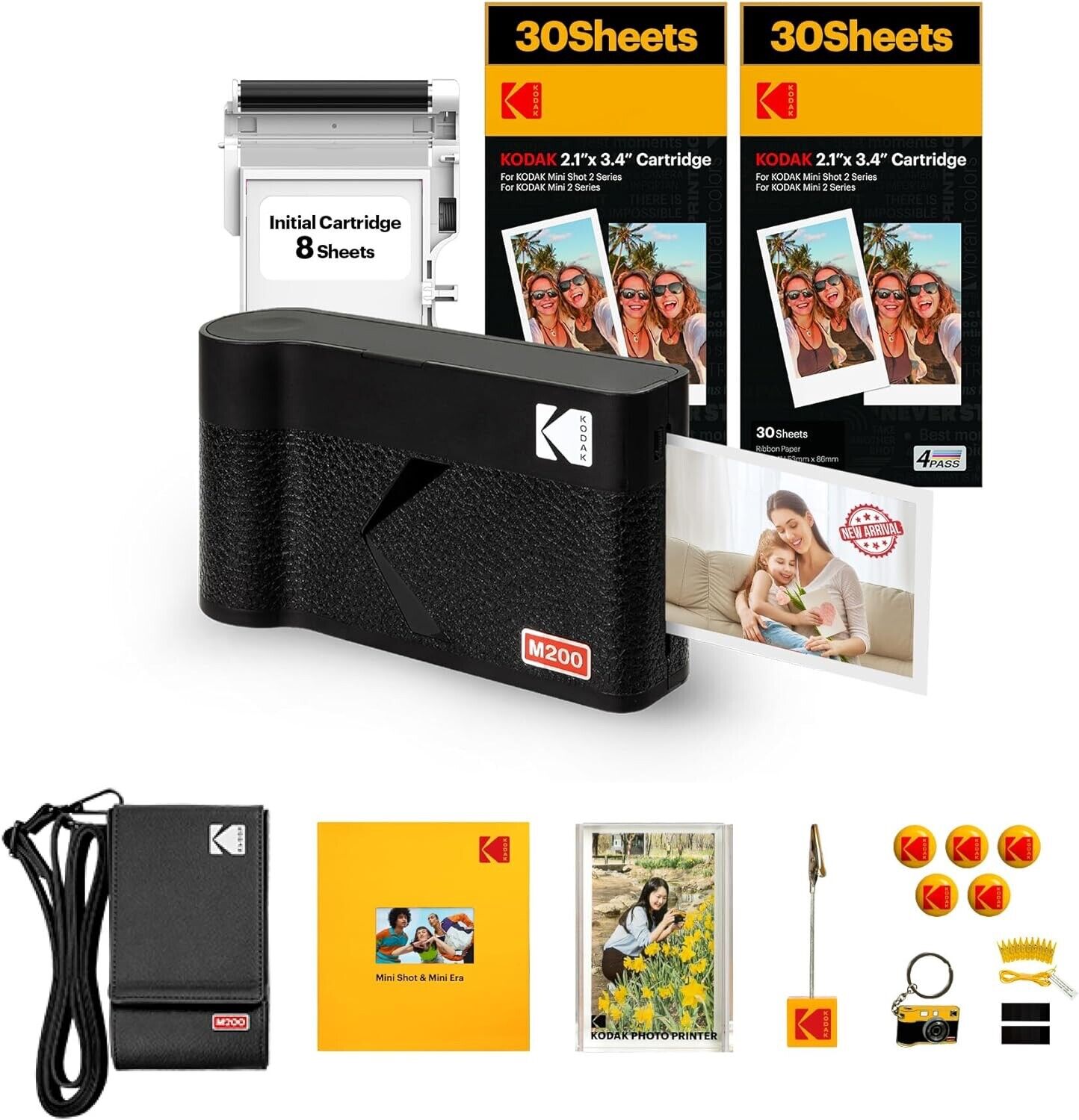 KODAK Mini 2 ERA 4PASS Portable Photo Printer (Black, Mini 2 ERA, Printer+ - NEW