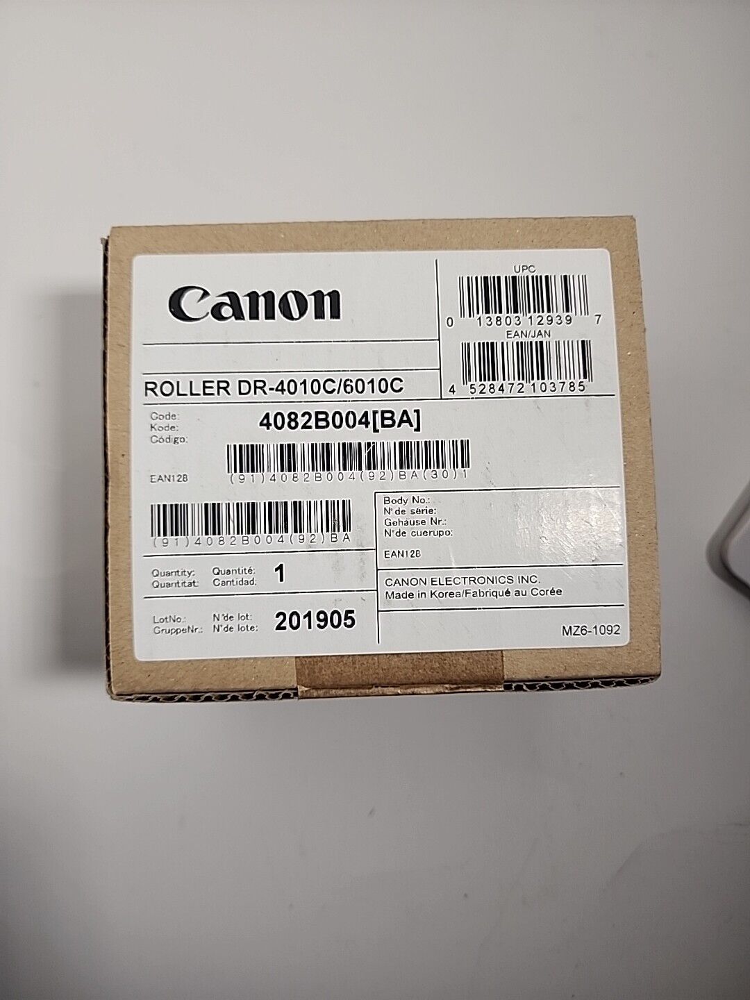 NEW Canon 4082B004 (BA) Exchange Roller Kit DR 4010C DR 6010C Scanner NEW