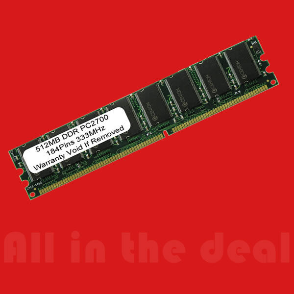 512MB DDR PC2700 333 Mhz PC-2700 Desktop Memory Ram 184 pin DELL HP APPLE
