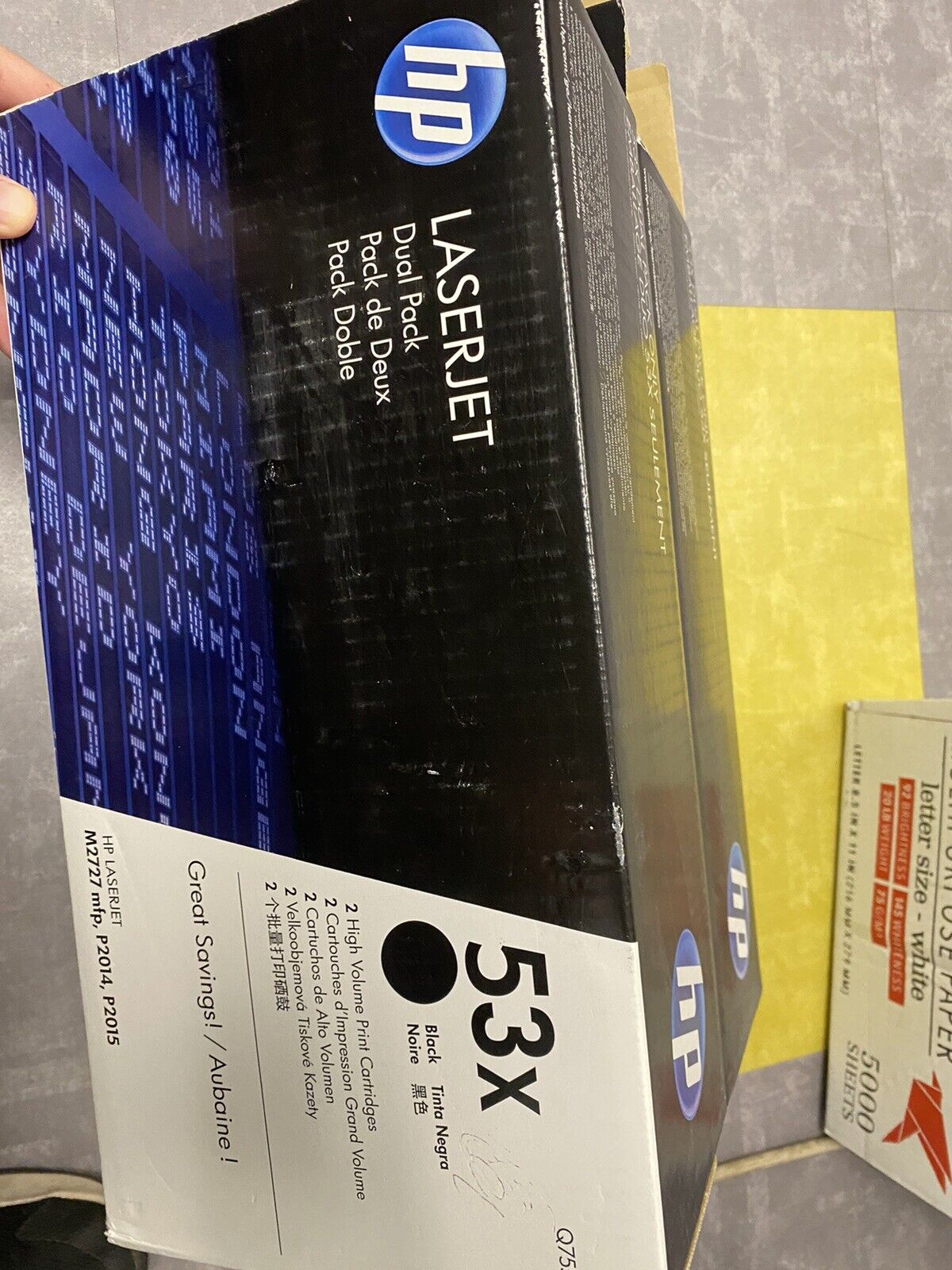 LOT OF 2 HP 53X LaserJet Toner dual Cartridge 1 Sealed - 1 open box-still sealed