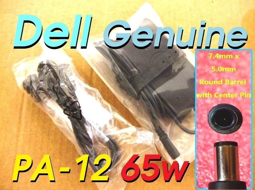 Dell genuine HA65NS1-00 OEM 65W PA-12 PA-1650-06D3 AC adapter LA65NS0-00 DF263 