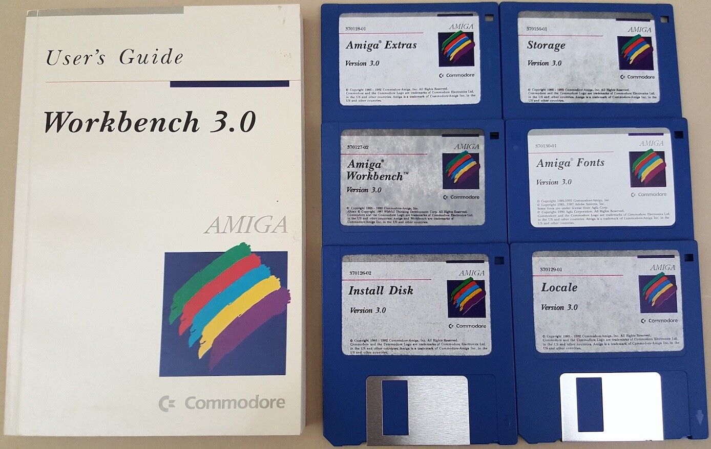 Amiga OS Operating System v3.0 Install Disks & Workbench Manual Commodore Amiga