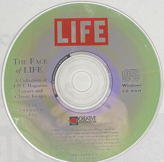 The Face of Life CD-ROM LIFE Mag. Covers/Classic Images 1936-1972 DISC ONLY R