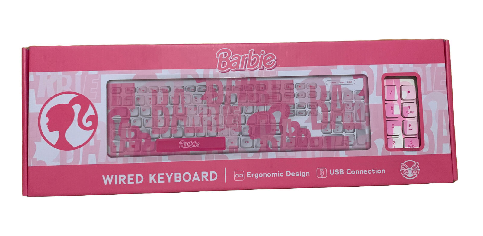 Barbie Computer Keyboard Wired USB Brand New Mattel 2023