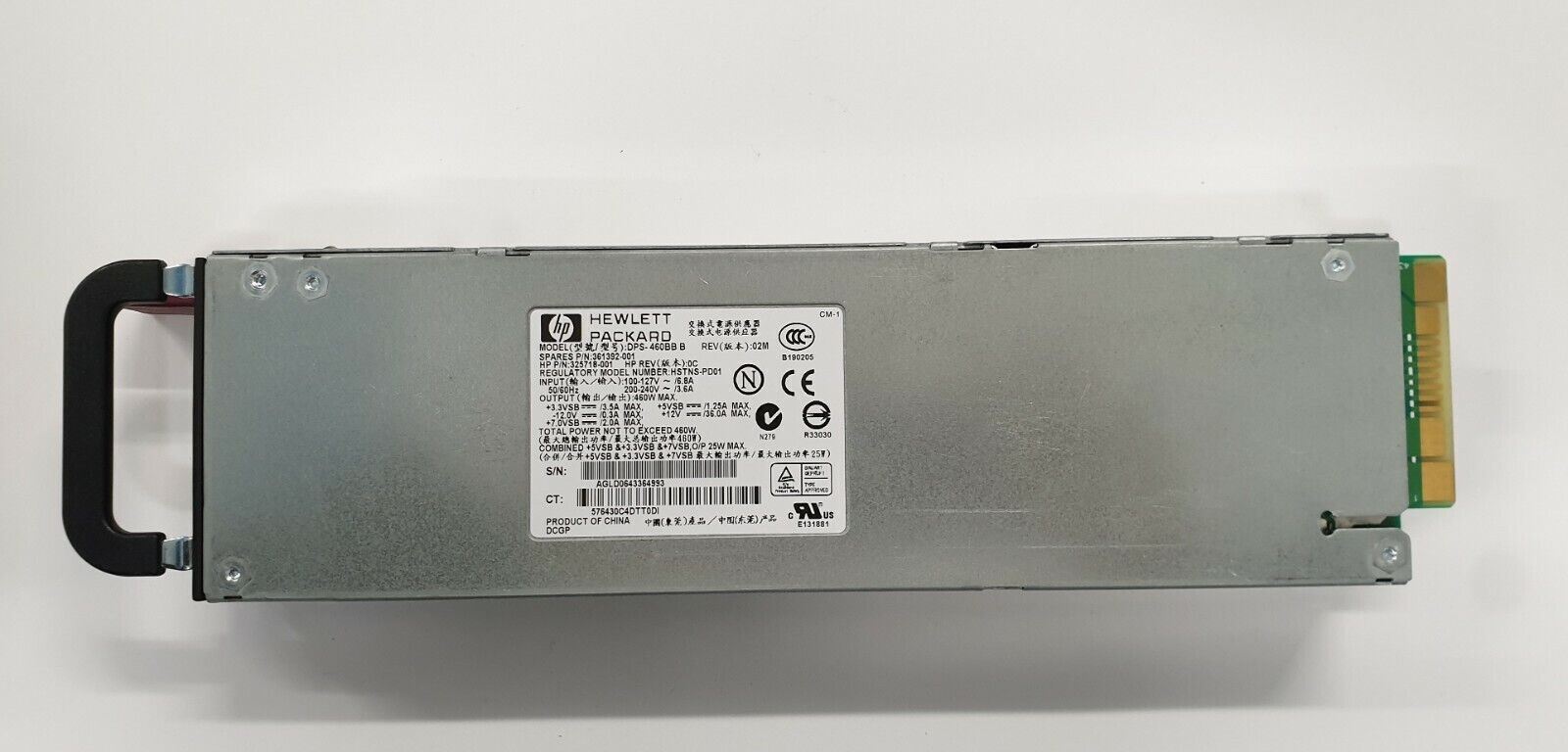 Genuine HP 460W DL360 G4 Power Supply Unit 325718-001 361392-001 HSTNS-PD01 