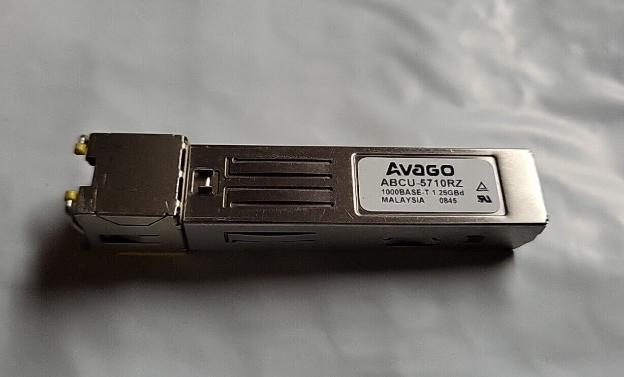 Lot Of 2 Tested Avago ABCU-5710RZ 1  1000BASE-T Optical SFP Transceiver