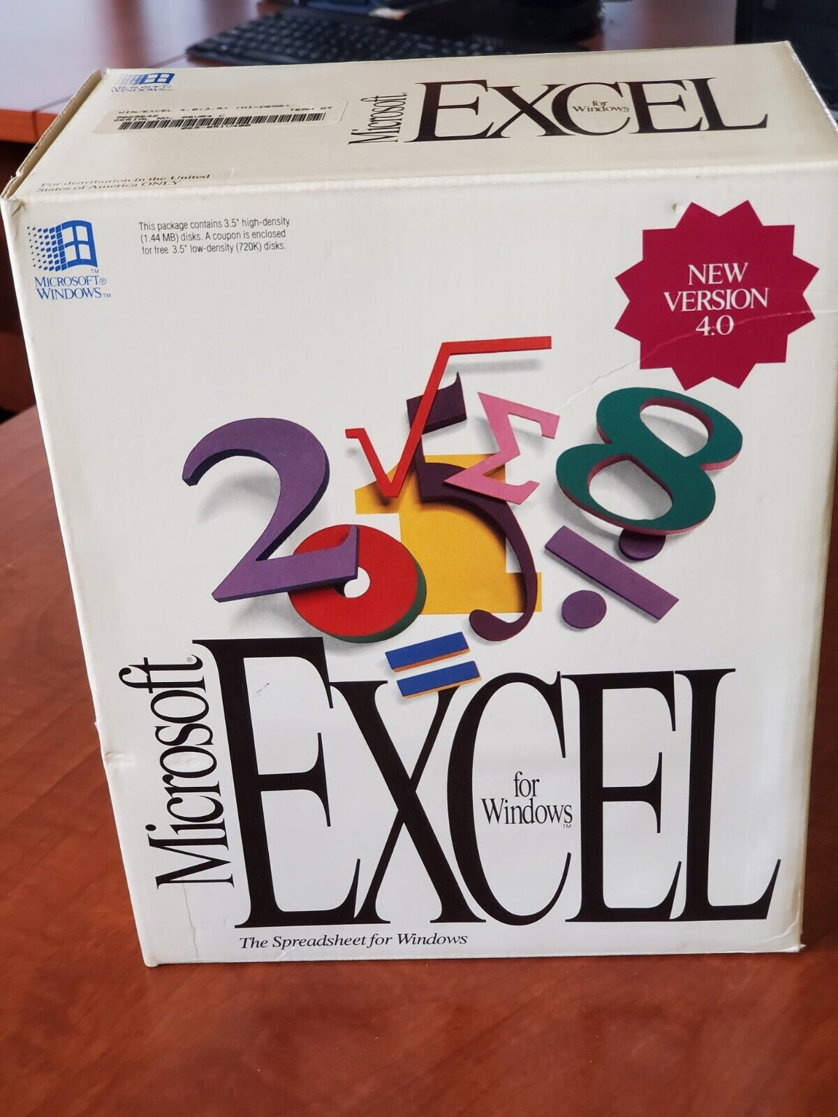 MICROSOFT EXCEL 4.0 for Windows BOX SET 0392 P/N 28949 on Floppies - Tested