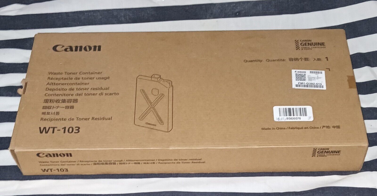 Canon Waste Toner Container WT 103 New Open box