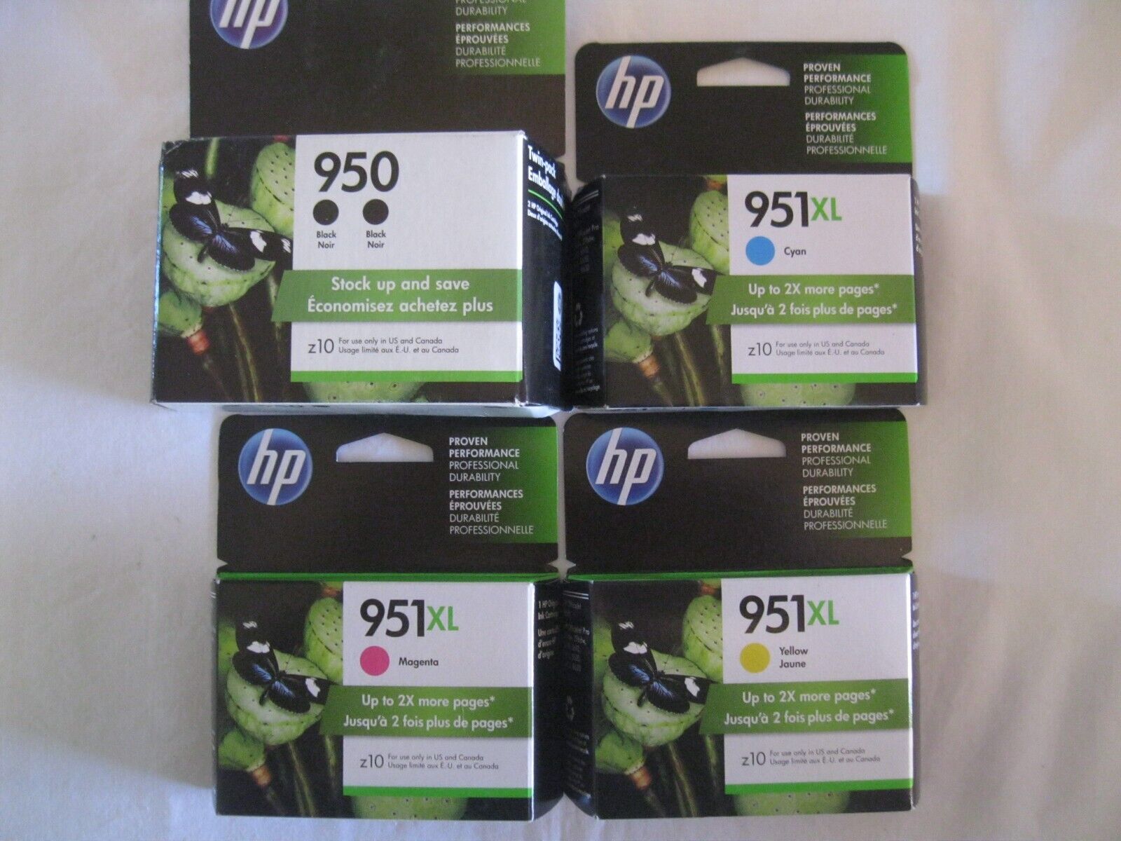 Set of 5 New Genuine HP Ink Cartridges 950 Black 951XL Cyan Magenta Yellow Exp