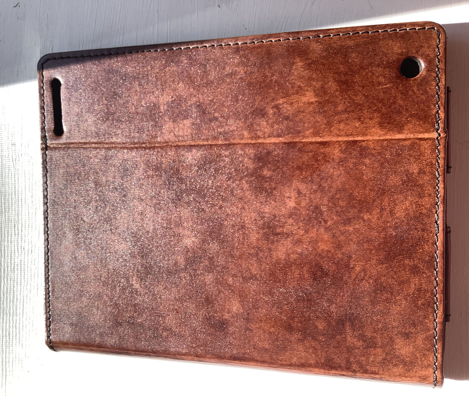 Pottery Barn Saddle Leather Tablet iPad Case Holder