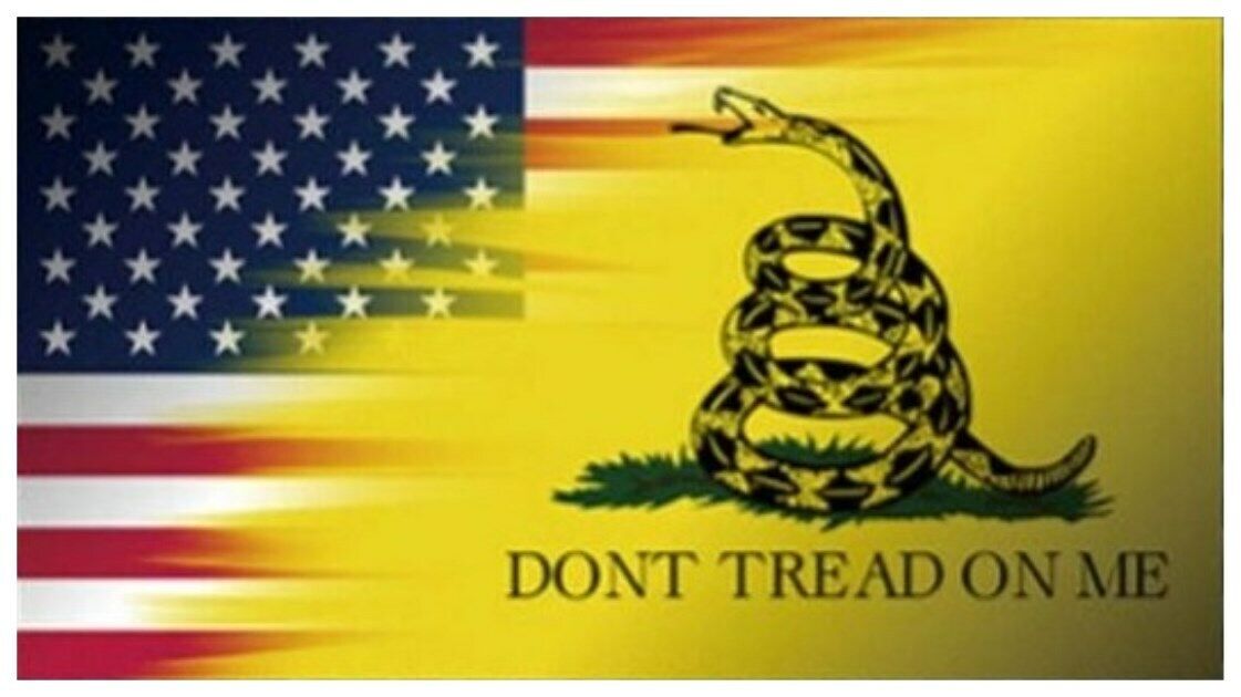 Dont Tread on Me Gadsden American Flag Sticker Decal (Select your Size)