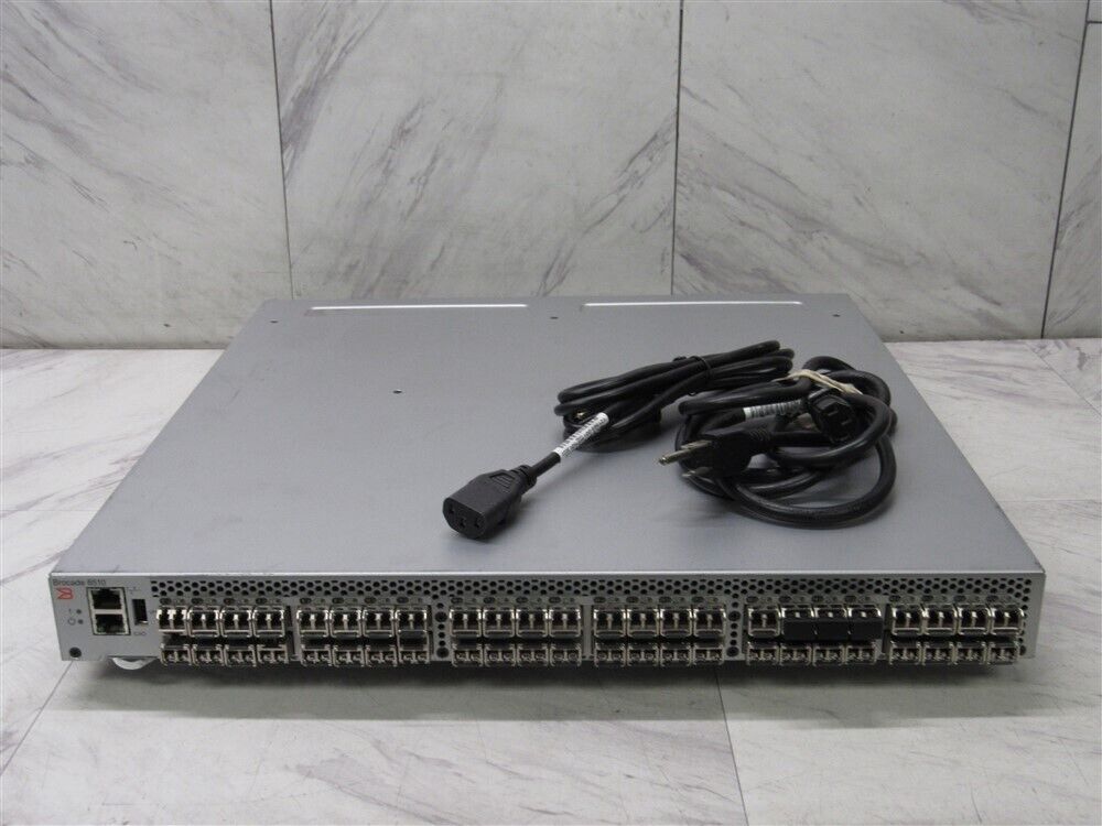Brocade 6510 48 Port Fibre Channel Switch Dual P/S BR-6510-24-8G-R 80-1005516-01