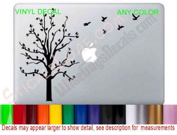 Bird Tree Apple Laptop Decal Sticker mac book macbook decals Skin Birds Crows